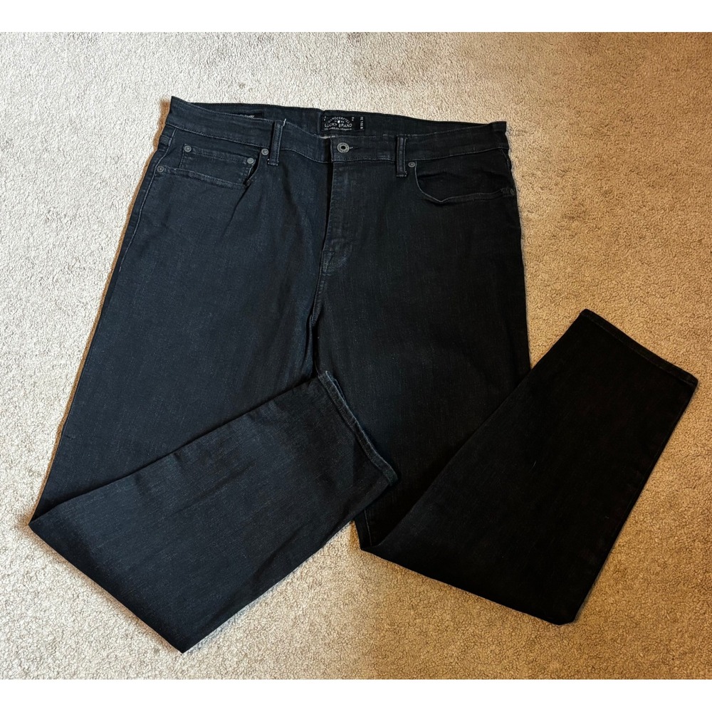 Lucky Brand 76 Slouch Skinny Jeans Mens 38x32 Black Denim Tapered Leg Pants